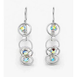 Genuine Opal Dangling Earrings Solid .925 Sterling Silver